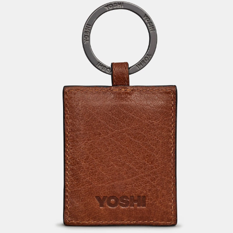 Yoshi (a1) Brown Leather Tweed Keyring