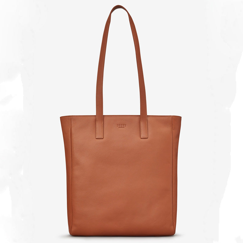 a1 Yoshi Tan Soft Leather Shoulder Bag Work Bag Tote Bag