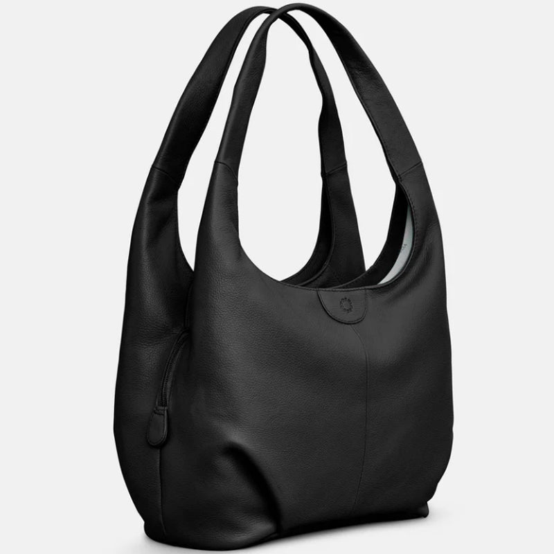 a1 Yoshi Black Soft Leather Shoulder Bag